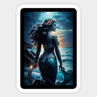 La Senora Muerte Mermaid Sticker